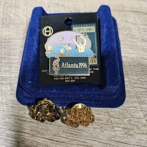1996 Atlanta Olympic Games Lapel Hat Pin Badge Tie Tack Water Polo Goal Medal